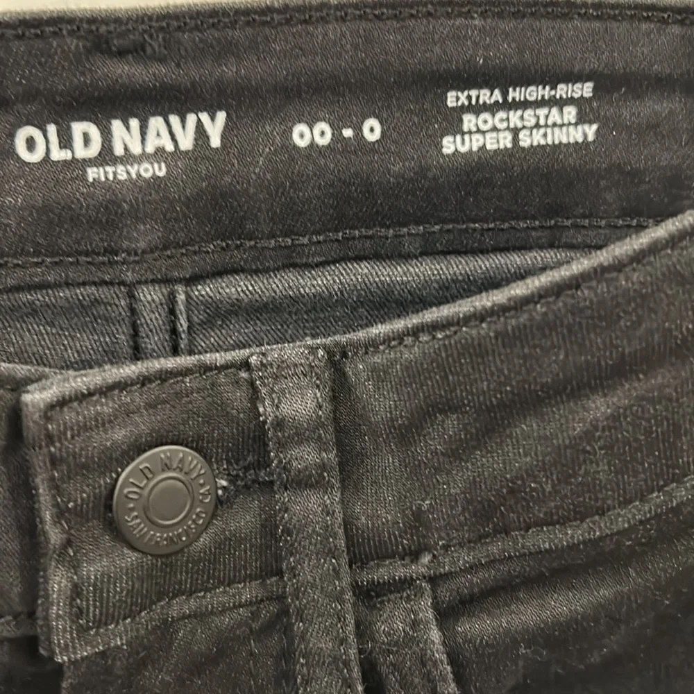 ❤️ 5/$20 NWOT Women’s Old Navy Extra High-Rise Rockstar Super Skinny Size 00-0 - Picture 3 of 6